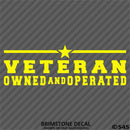 Business Decal: "Veteran Owned and Operated" Vinyl Decal - S4S Designs