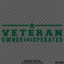 Business Decal: "Veteran Owned and Operated" Vinyl Decal - S4S Designs