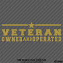Business Decal: "Veteran Owned and Operated" Vinyl Decal - S4S Designs