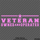 Business Decal: "Veteran Owned and Operated" Vinyl Decal - S4S Designs