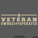 Business Decal: "Veteran Owned and Operated" Vinyl Decal - S4S Designs