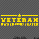 Business Decal: "Veteran Owned and Operated" Vinyl Decal - S4S Designs