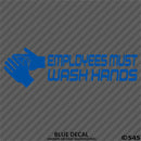 Business Decal: "Employees Must Wash Hands" Vinyl Decal - S4S Designs