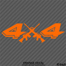4x4 Crossed Rifles Vinyl Decal