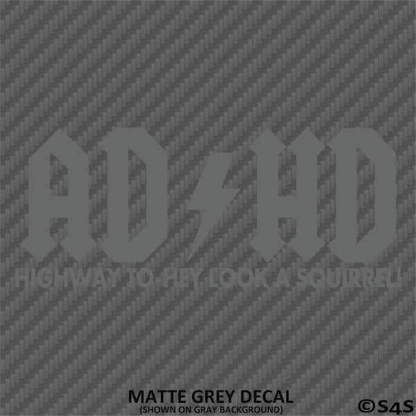 ADHD Funny Parody Vinyl Decal