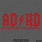 ADHD Funny Parody Vinyl Decal