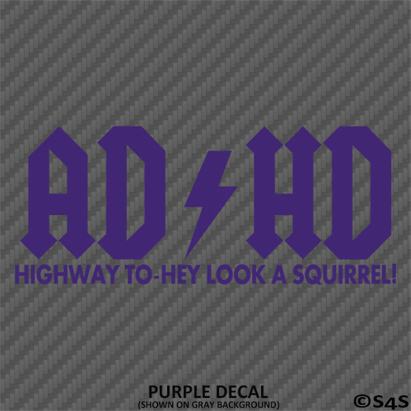 ADHD Funny Parody Vinyl Decal