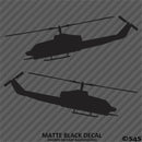 AH1 Cobra Attack Helicopter Silhouette Military Vinyl Decal (PAIR)