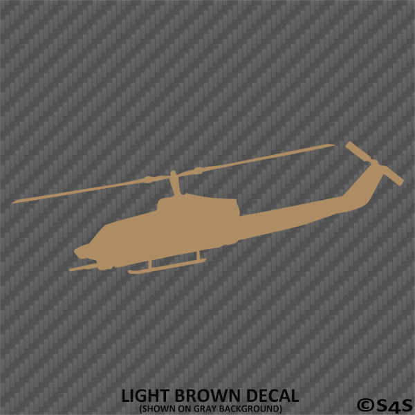 AH1 Cobra Attack Helicopter Silhouette Military Vinyl Decal