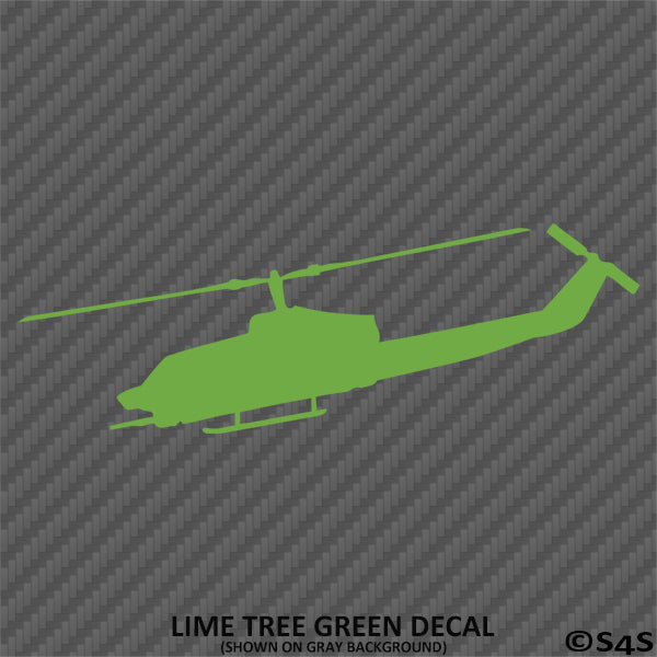 AH1 Cobra Attack Helicopter Silhouette Military Vinyl Decal