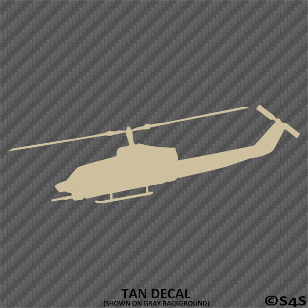 AH1 Cobra Attack Helicopter Silhouette Military Vinyl Decal