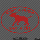 Adopt A Friend Save A Life Puppy Dog Vinyl Decal