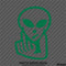 Alien Middle Finger Funny Area 51 Outer Space Vinyl Decal