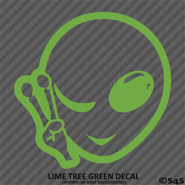 Alien Peace Funny Area 51 Outer Space Vinyl Decal