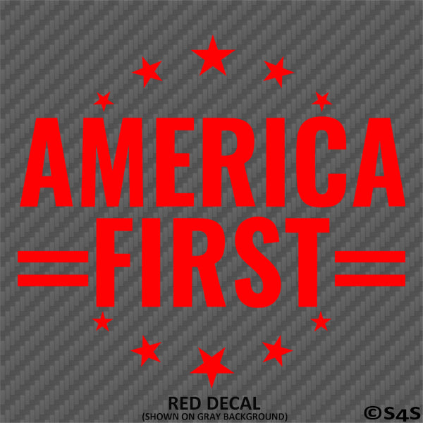 America First Patriotic MAGA Vinyl Decal