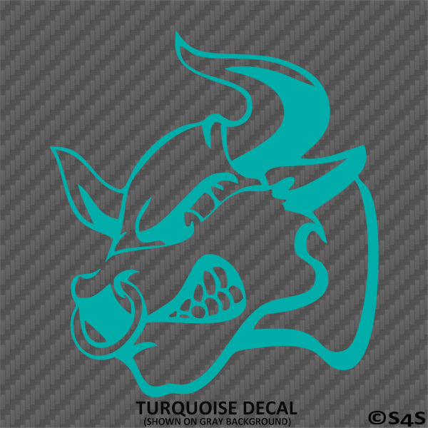 Angry Bull Silhouette Vinyl Decal