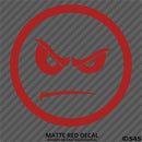 Angry Smiley Face Automotive Vinyl Decal