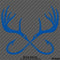 Double Fish Hook And Antlers Hunting/Fishing Vinyl Decal