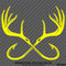 Double Fish Hook And Antlers Hunting/Fishing Vinyl Decal