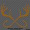 Double Fish Hook And Antlers Hunting/Fishing Vinyl Decal