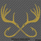Double Fish Hook And Antlers Hunting/Fishing Vinyl Decal