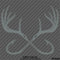 Double Fish Hook And Antlers Hunting/Fishing Vinyl Decal