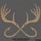 Double Fish Hook And Antlers Hunting/Fishing Vinyl Decal