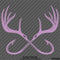 Double Fish Hook And Antlers Hunting/Fishing Vinyl Decal