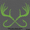 Double Fish Hook And Antlers Hunting/Fishing Vinyl Decal