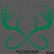 Double Fish Hook And Antlers Hunting/Fishing Vinyl Decal