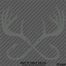 Double Fish Hook And Antlers Hunting/Fishing Vinyl Decal