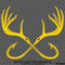 Double Fish Hook And Antlers Hunting/Fishing Vinyl Decal