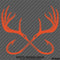 Double Fish Hook And Antlers Hunting/Fishing Vinyl Decal