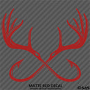 Double Fish Hook And Antlers Hunting/Fishing Vinyl Decal