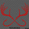 Double Fish Hook And Antlers Hunting/Fishing Vinyl Decal