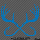 Double Fish Hook And Antlers Hunting/Fishing Vinyl Decal