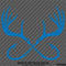 Double Fish Hook And Antlers Hunting/Fishing Vinyl Decal