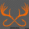 Double Fish Hook And Antlers Hunting/Fishing Vinyl Decal