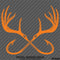 Double Fish Hook And Antlers Hunting/Fishing Vinyl Decal