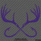 Double Fish Hook And Antlers Hunting/Fishing Vinyl Decal