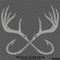 Double Fish Hook And Antlers Hunting/Fishing Vinyl Decal