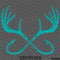 Double Fish Hook And Antlers Hunting/Fishing Vinyl Decal