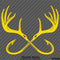 Double Fish Hook And Antlers Hunting/Fishing Vinyl Decal