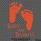 Baby On Board: Footprints Vinyl Decal