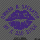 Owned And Operated By A Bad Bitch Vinyl Decal