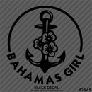 Bahamas Girl: Anchor Vinyl Decal