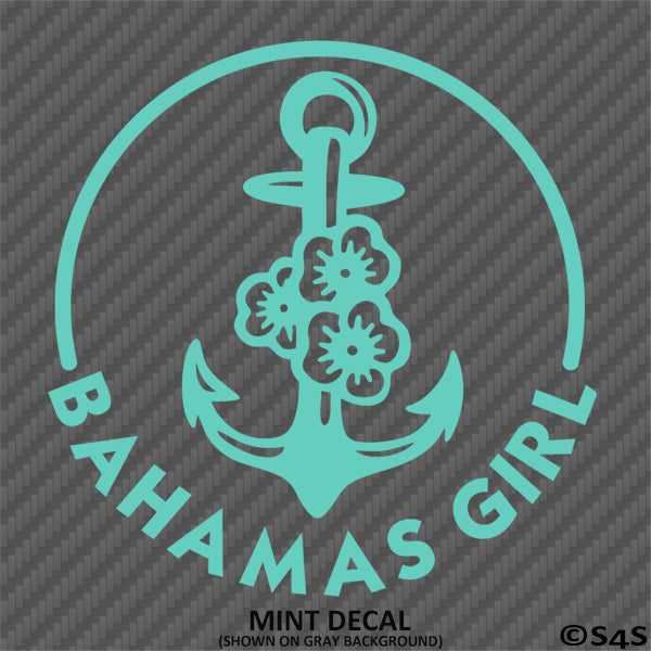 Bahamas Girl: Anchor Vinyl Decal