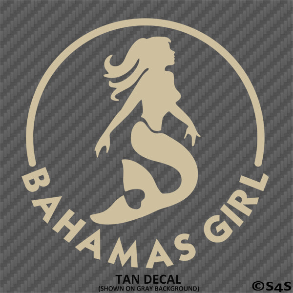 Bahamas Girl: Mermaid Vinyl Decal