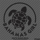 Bahamas Girl: Sea Turtle Vinyl Decal