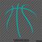 Basketball Seams Sports Silhouette Vinyl Decal
